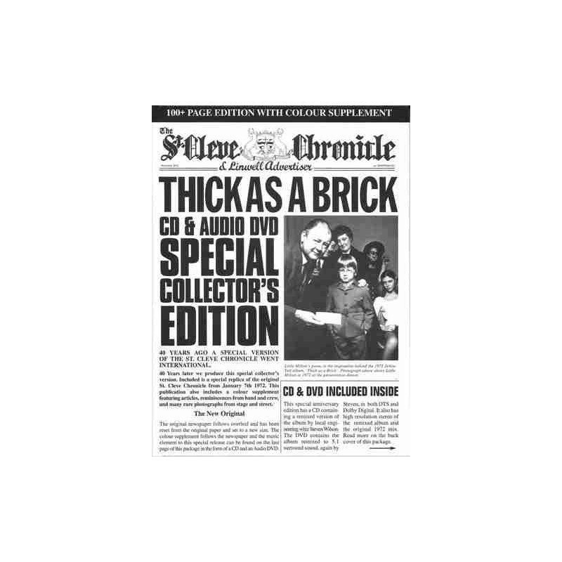 JETHRO TULL - THICK AS A BRICK SPECIAL COLLECTOR´S EDITI - CD + DVD JETHRO TULL - THICK AS A BRICK SPECIAL COLLECTOR´S EDITI - CD + DVD