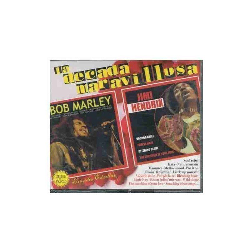 BOB MARLEY+JIMI HENDRIX - LA DECADA MARAVILLOSA - 2 CD ESP BOB MARLEY+JIMI HENDRIX - LA DECADA MARAVILLOSA - 2 CD ESP