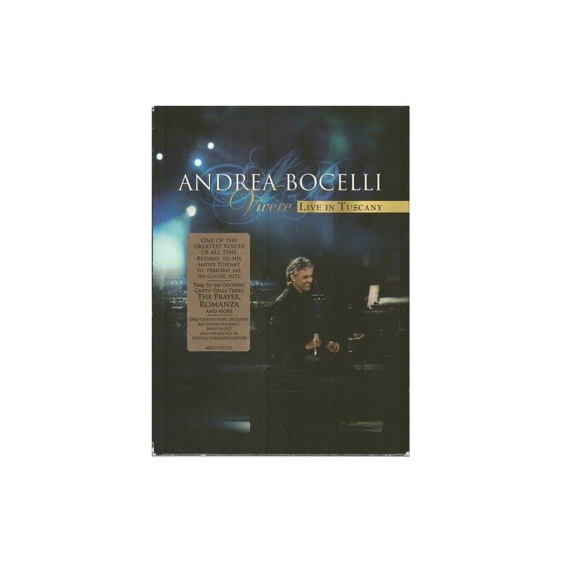 ANDREA BOCELLI - VIVIRE LIVE IN TUSCANY - CD + DVD ANDREA BOCELLI - VIVIRE LIVE IN TUSCANY - CD + DVD
